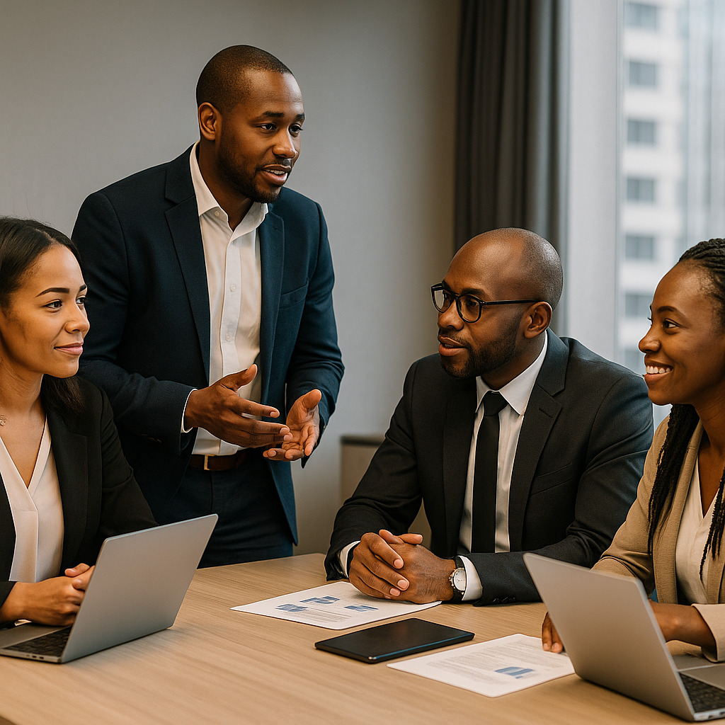 Diaspora investors speaking with Home Afrika team